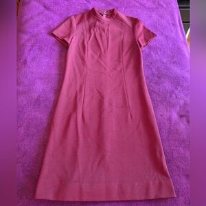 60s Mod Maroon Dress